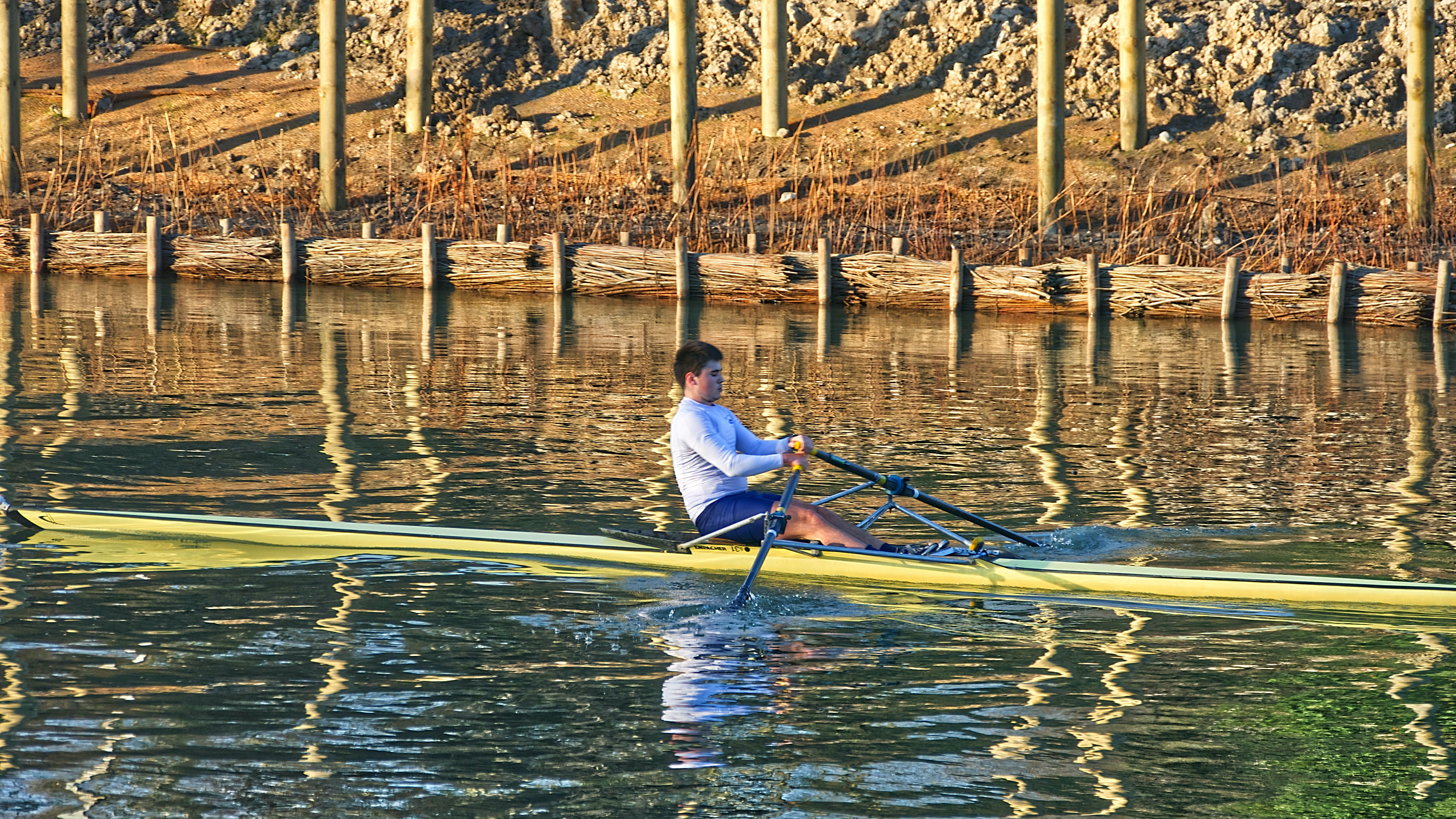 person rowing